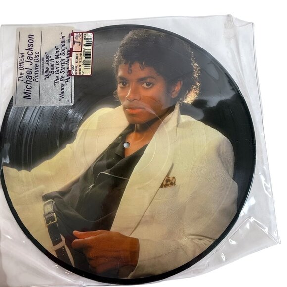 1983 Michael Jackson Thriller Picture Disc Vinyl Record LP Hype Sticker Tested - Picture 9 of 10